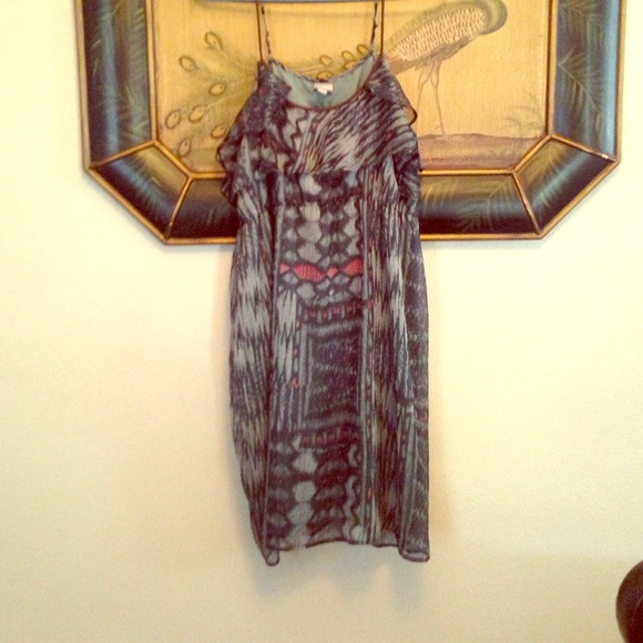 Boho peacock blue dress