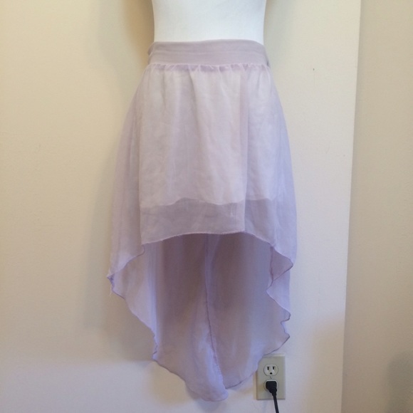 RARE Brandy Melville Lilac High Low Sheer Skirt