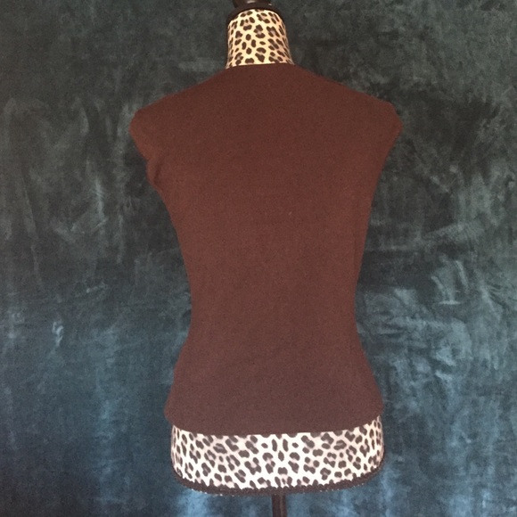 Brown A|Line Sleeveless Sweater - Picture 2 of 4