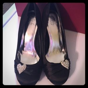 Bejeweled Heart Heels
