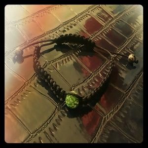 Green Pave Bead Shamballa Bracelet