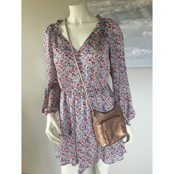 XOXO Dresses & Skirts - XOXO pretty peasant floral ruffle hippie dress S 5