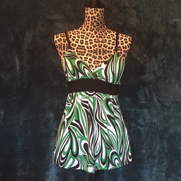 Green and Black Tank.