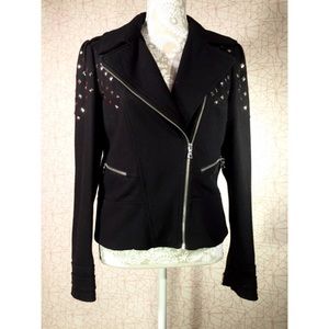 Rivet Wool Studded Moto style Jacket