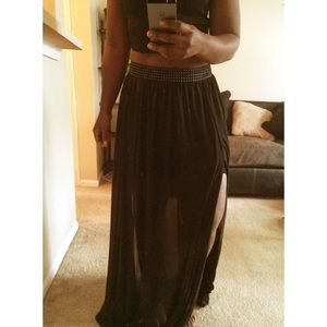 H&M sheer skirt