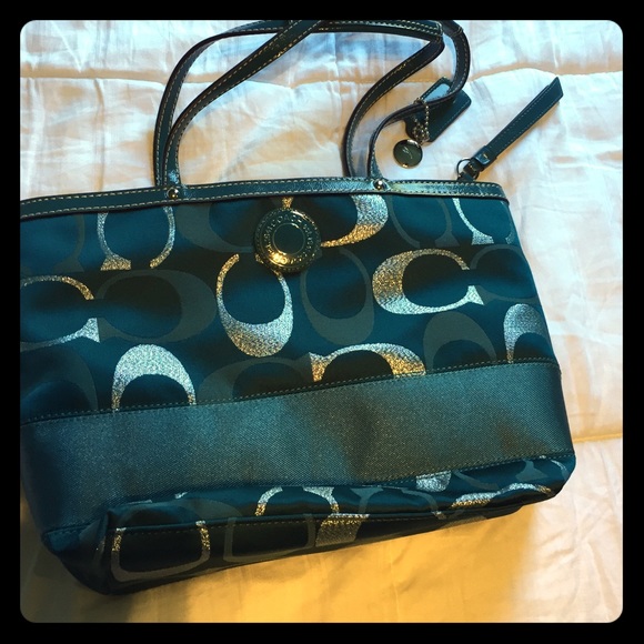 Teal Coach bag, Never used!