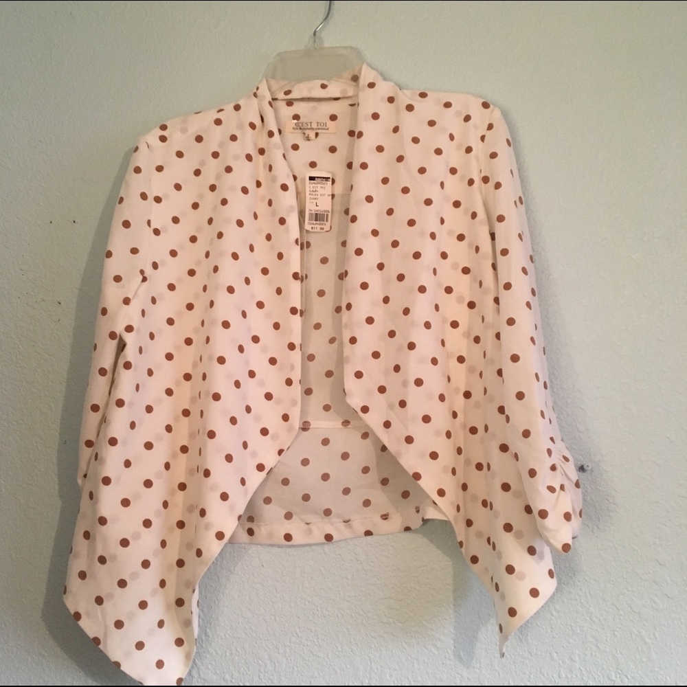 Polka dot blazer