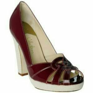 Cole Haan red patent pumps