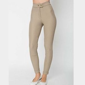 Beige american apparel high waisted riding pants