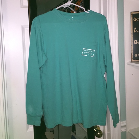Teal southern marsh long sleeve tee
