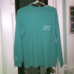 Teal southern marsh long sleeve tee
