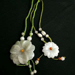 Jade necklaces pair