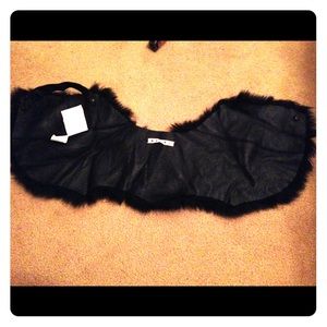 Black Marni fur collar