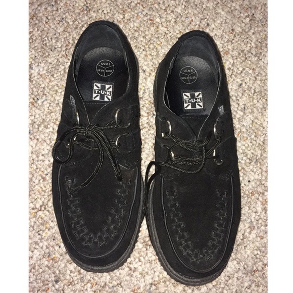 TUK Black Suede Creepers