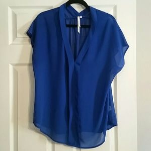 Royal blue blouse