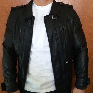 Black Leather Obey Jacket