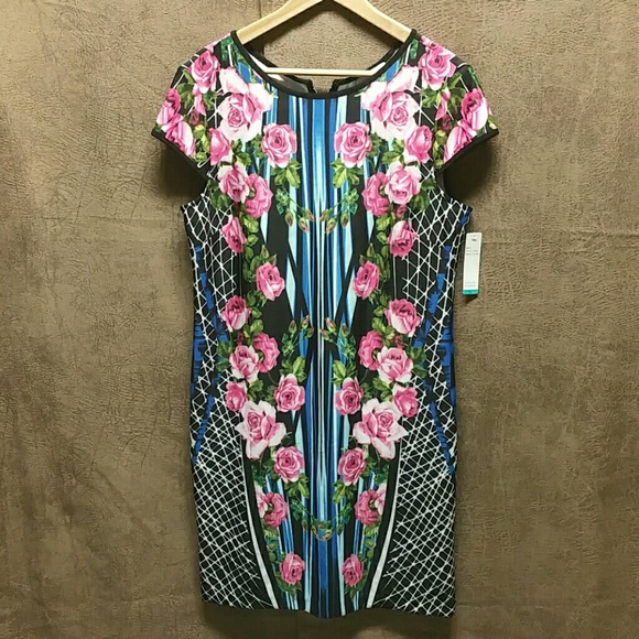 SANDRA DARREN KNEE LENGTH STRETCH DRESS