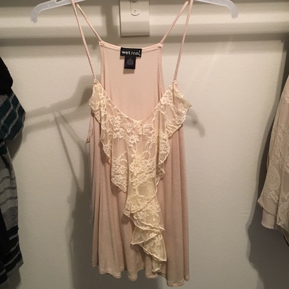 Cream lace top
