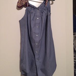 Handmade men's button down with neck tie