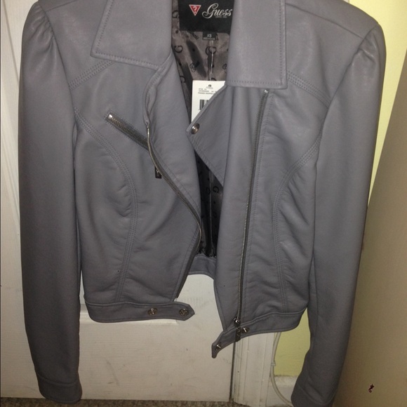 Guess gray leather jacket - Picture 3 of 3