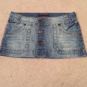 Denim mini-skirt