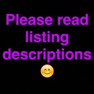 Please read all descriptions