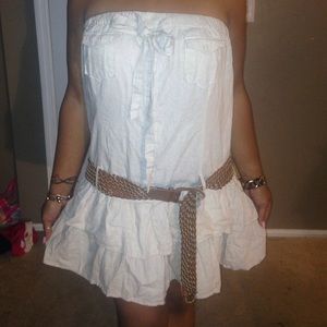 Linen cream dress great for summer /island