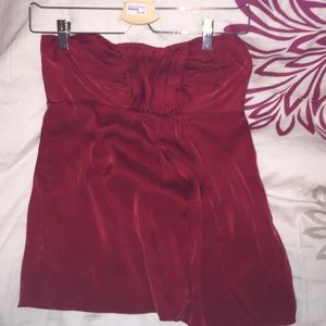 banana republic strapless silk blouse