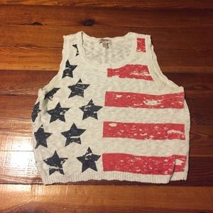 Patriotic Sweater crop top