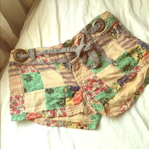 Free People patchwork shorts