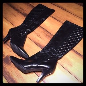 Designer quilted boots