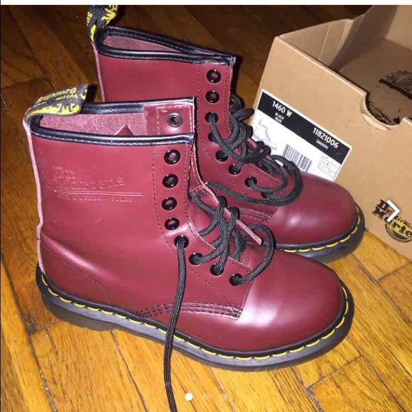 NEW cherry red dr. Martens 5