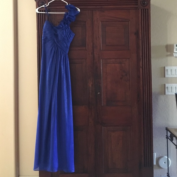 Blue floor-length gown