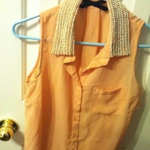 A see through button up shirt