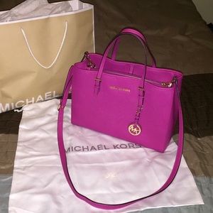 Michael Kors Jet Set Travel East West Pink Tote