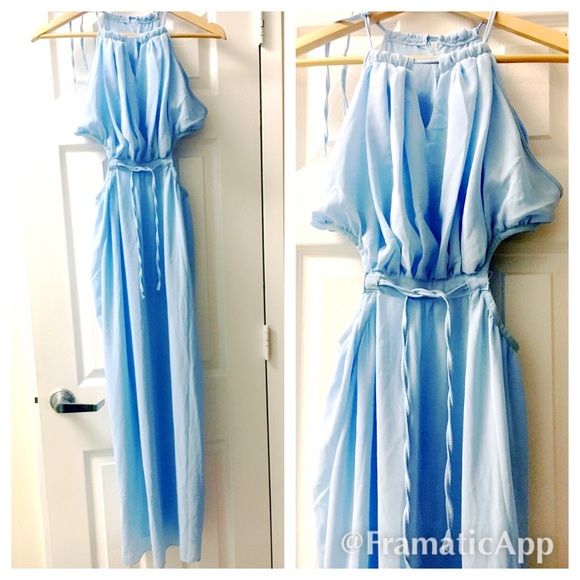❣SOLD❣new summer sheer dress cut out light blue - Picture 3 of 3