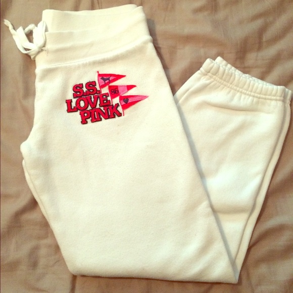 PINK crop sweatpants
