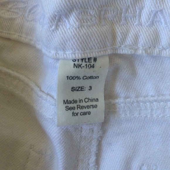 White Distressed Denim shorts - Picture 4 of 4