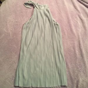 H&M high-neck mini dress - baby blue