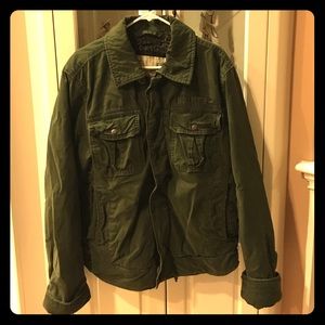 Men's Hollister Fur Lined Army Green Utility Coat