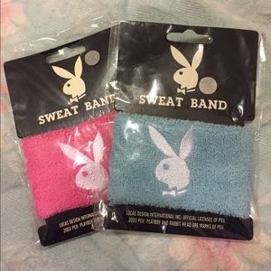 2 Playboy bunny sweatbands