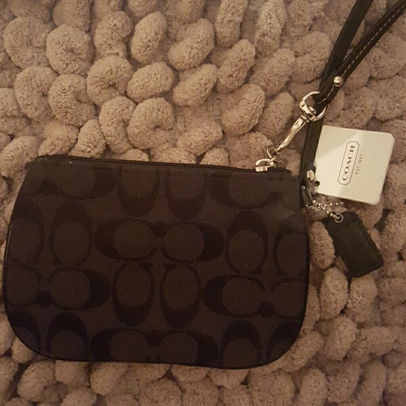 *sold on other site* Coach black wristlet