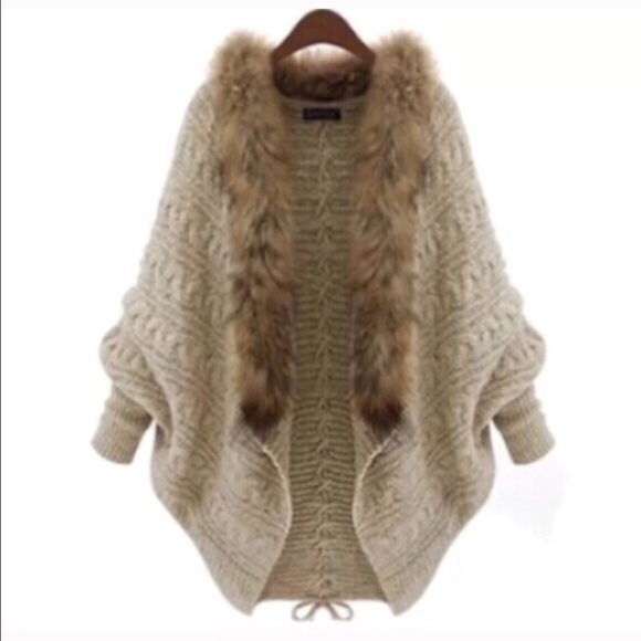 NEW VENDOR!🌺4X HP🌺ADORABLE FUR TRIMMED CARDIGAN - Picture 3 of 3