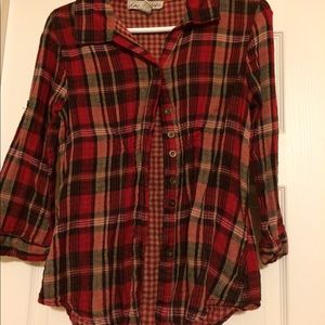 Red and black flannel.