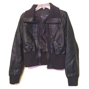 Black leather jacket