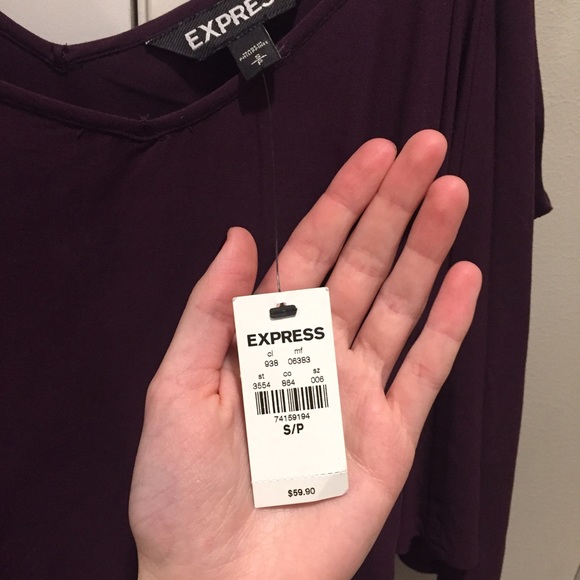 EXPRESS purple boho dress - Picture 2 of 3