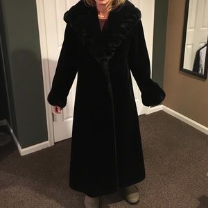 Faux fur winter coat