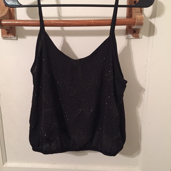 SOLD Charlotte Russe chevron sparkly crop top - Picture 1 of 4