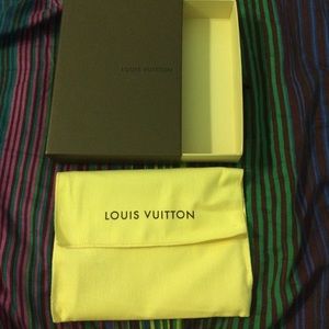 Louis Vuitton box and dust bag for a wristlets