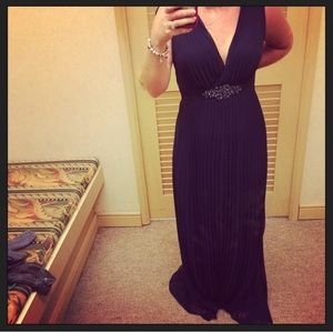 Navy blue evening gown